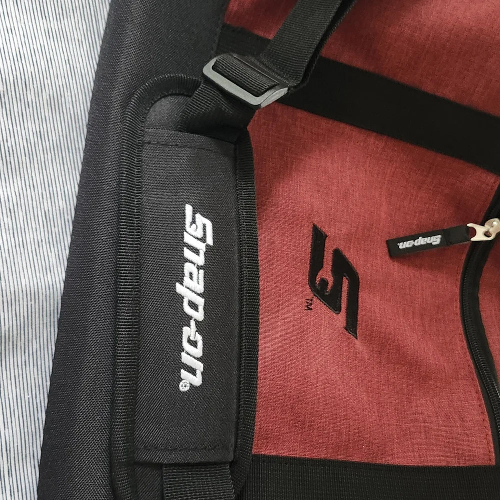 Stylish Red and Black Duffel Bag-Snap On